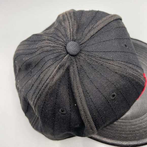 Air Jordan Hat Men 7 1/8 Black Flu Game Two 3 Embroidered Jumpman Fitted Cap - Picture 5 of 9